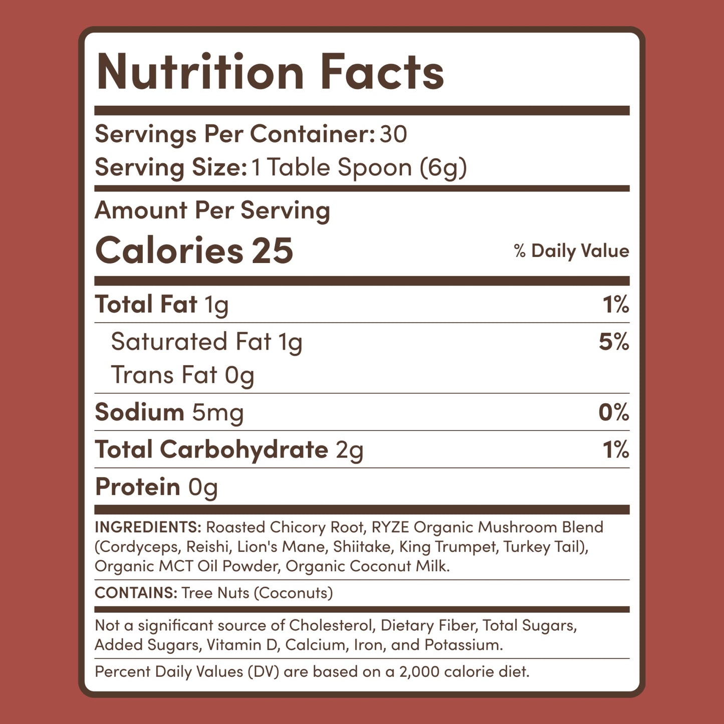 Mushroom Chicory (30 Servings) Smooth M047-063