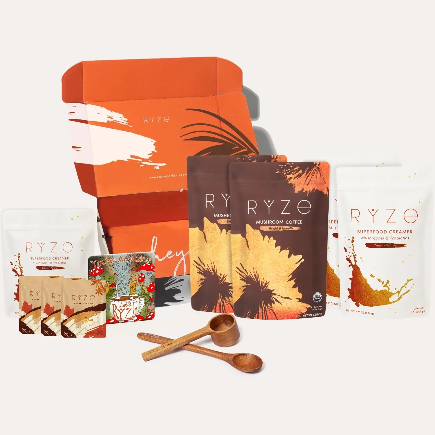 RYZE Lovers Gift Set: 2 Coffees + 2 Creamers Smooth M047-065