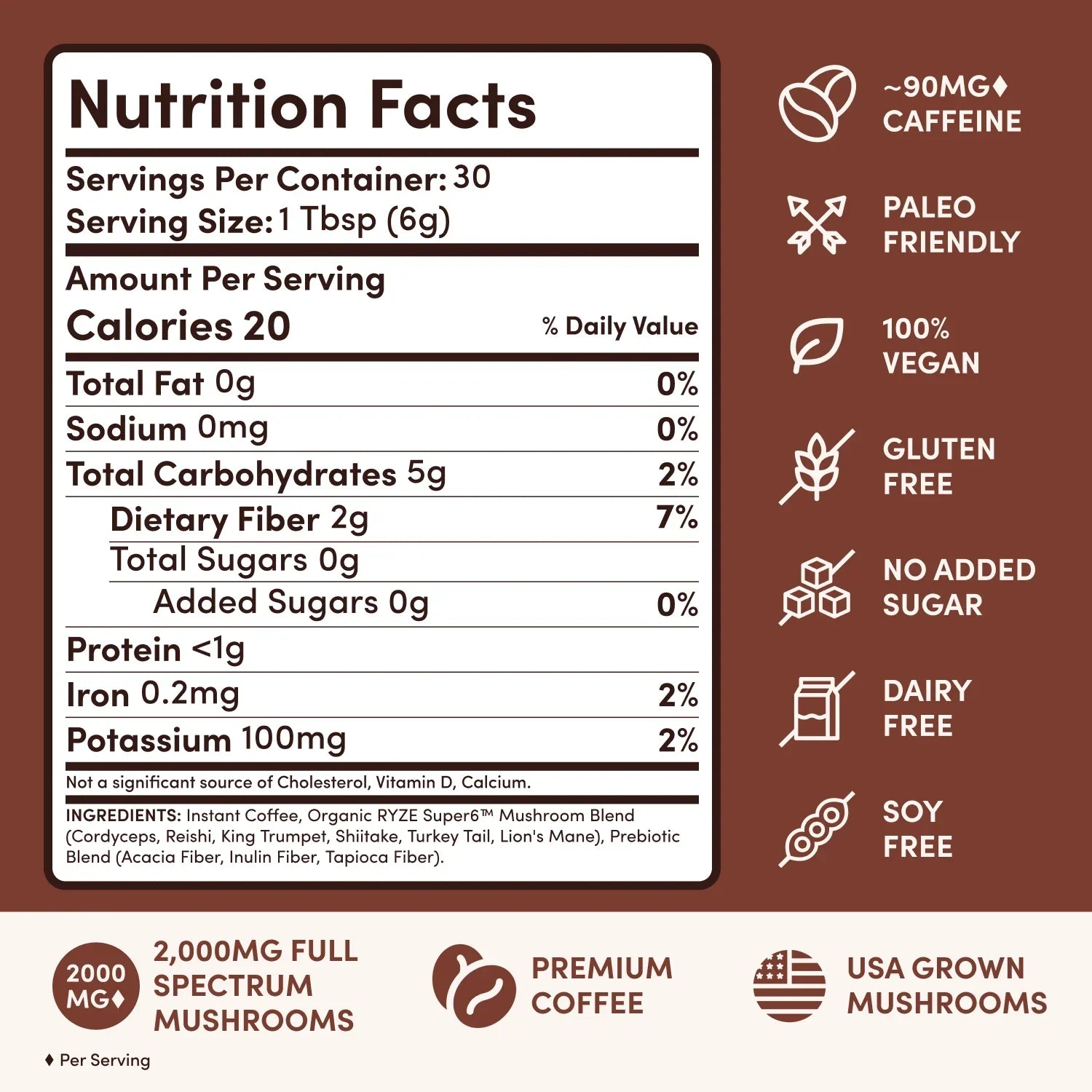 Mushroom Coffee Dark Roast Starter Kit (60 servings) Choice M047-121