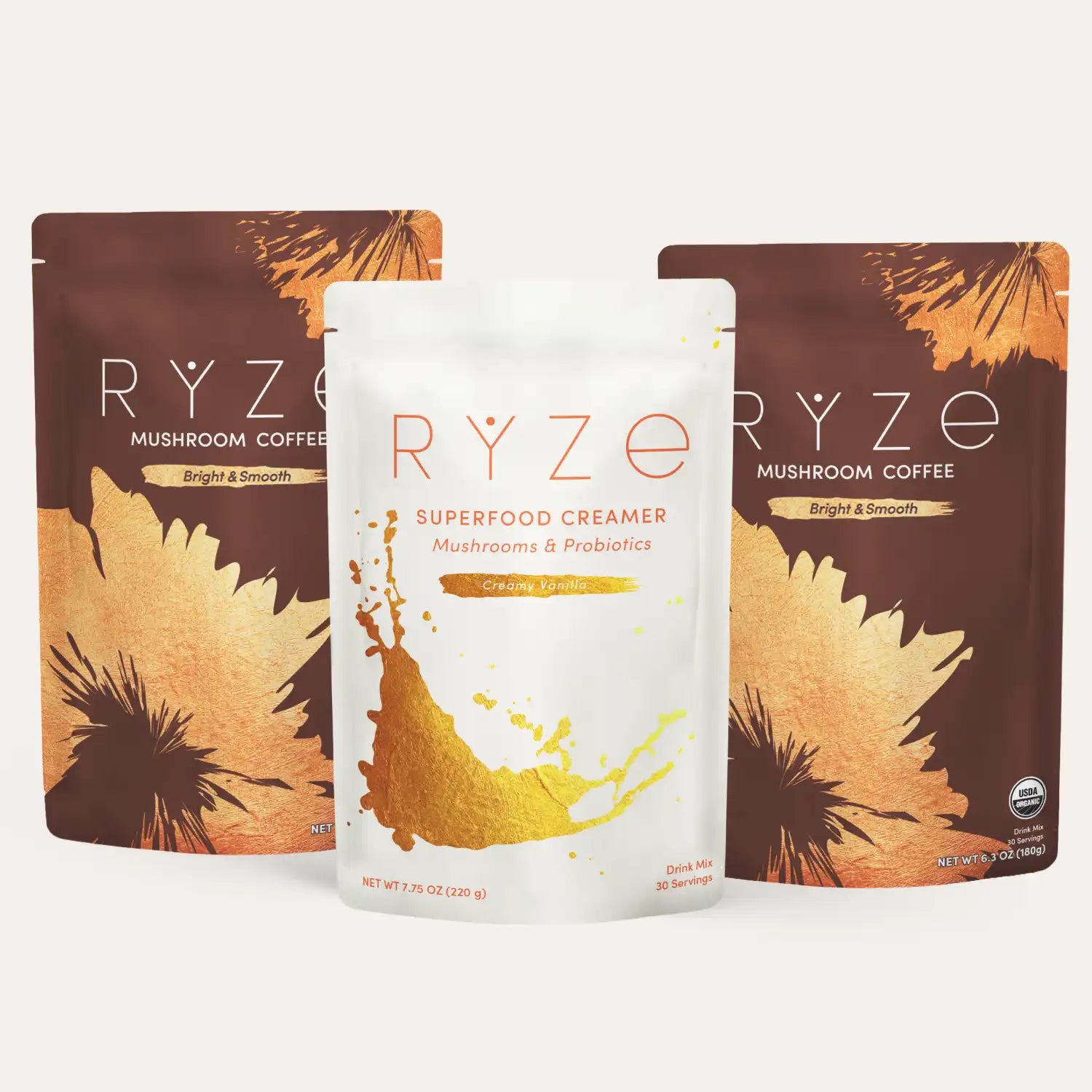 RYZE Starter Gift Set (2 Coffees + 1 Creamer) Bright M047-068