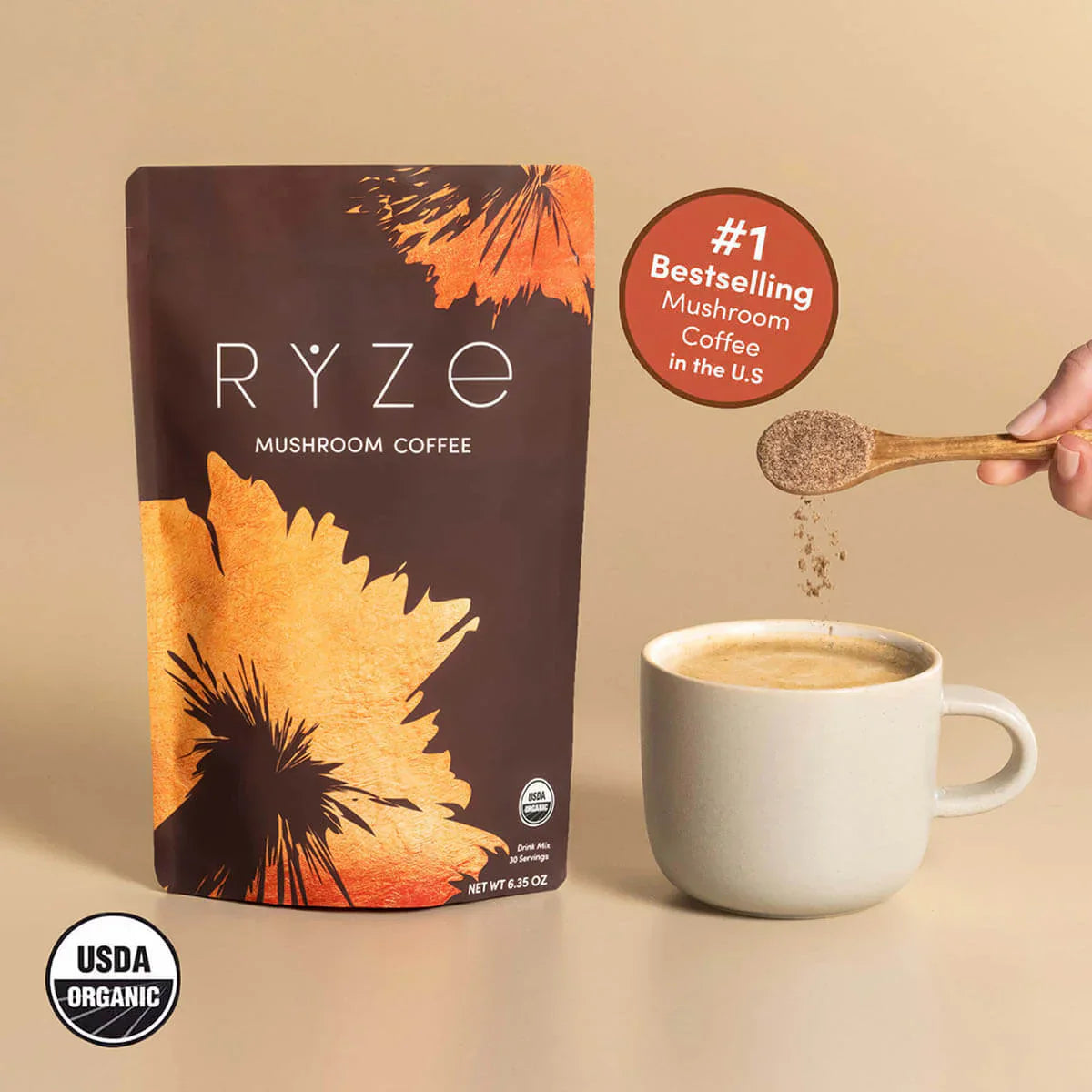 Mushroom Coffee (1 pack - 30 Servings) Choice M047-133