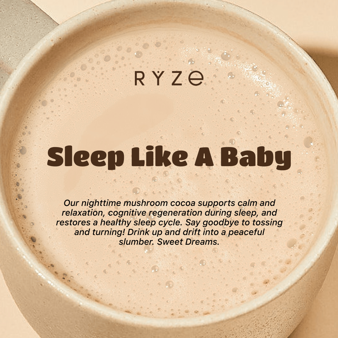RYZE Hot Cocoa - with 6 Sleep Superfoods to Help Fall Asleep and Stay Asleep Choice M047-053