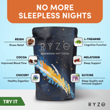 RYZE Hot Cocoa - with 6 Sleep Superfoods to Help Fall Asleep and Stay Asleep Choice M047-053