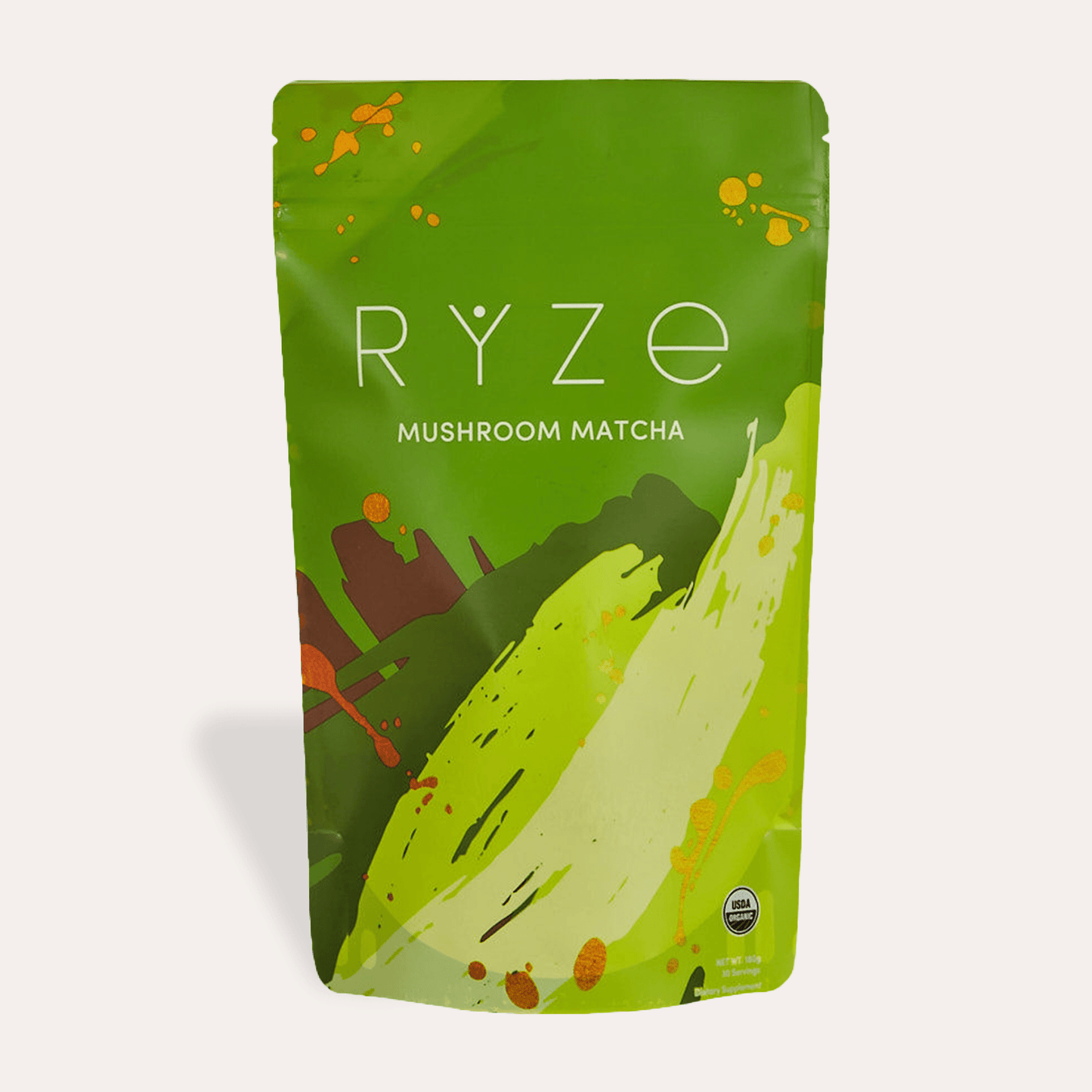RYZE Mushroom Matcha - with 6 Organic Adaptogenic Mushrooms Grown In USA and Ceremonial-Grade Japanese Matcha Classic M047-094