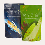 RYZE Mushroom Matcha - with 6 Organic Adaptogenic Mushrooms Grown In USA and Ceremonial-Grade Japanese Matcha Classic M047-094