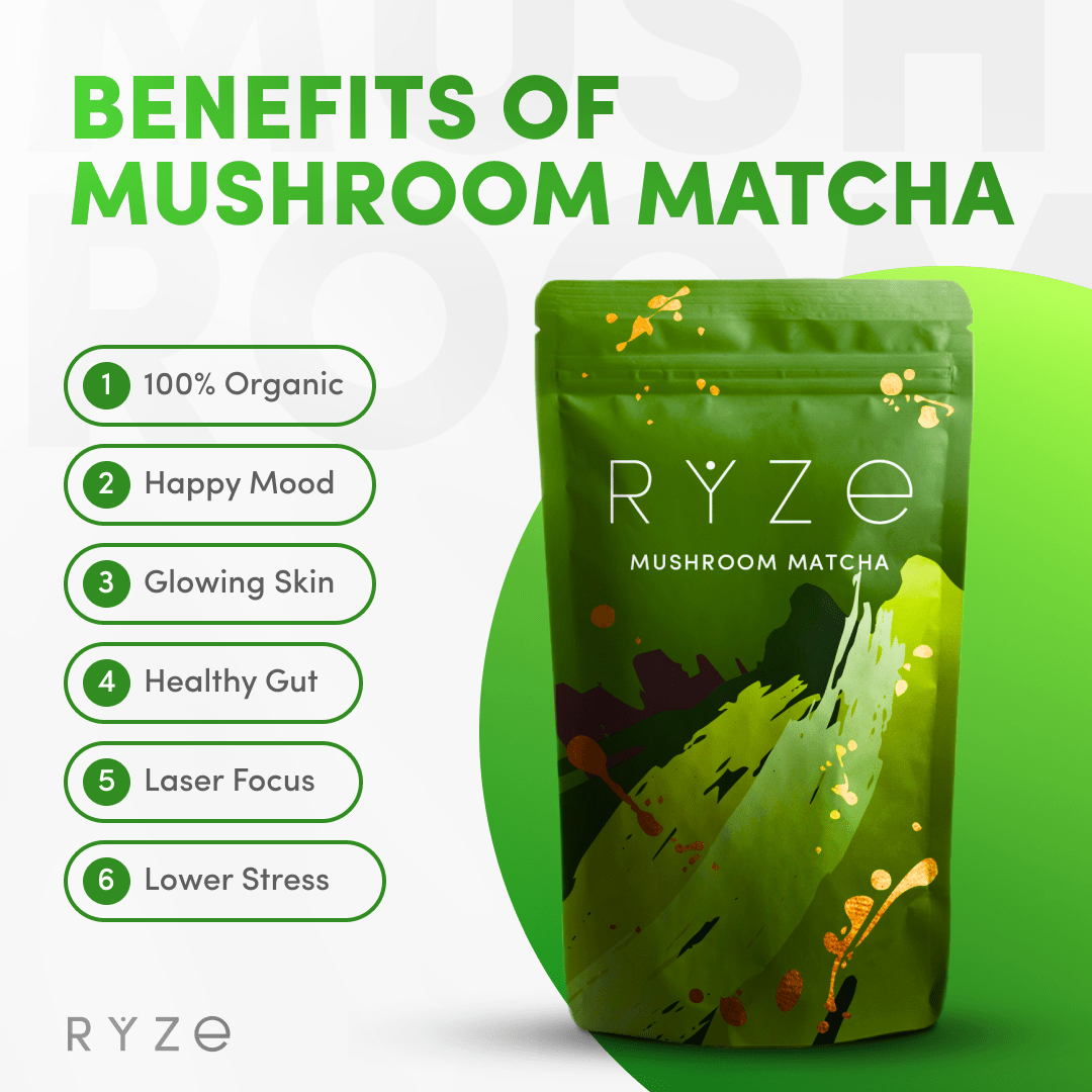 RYZE Organic Mushroom Matcha Starter Kit (60 servings) Choice M047-092